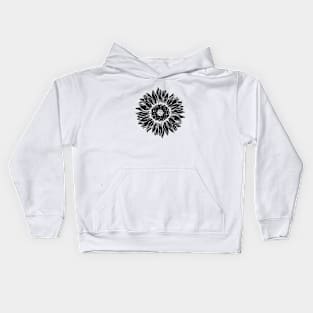 Sunflower Brunch Positive Minimalist Flora Vintage Retro Kids Hoodie